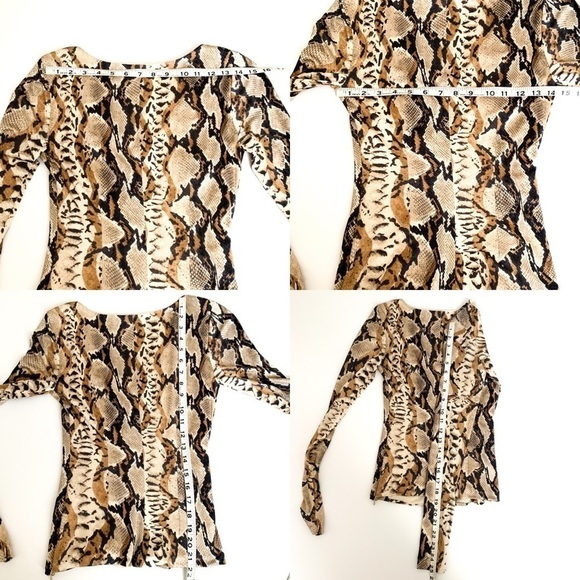 Blumarine Stunning Snakeskin Silk Embellished Top S - Picture 9 of 9